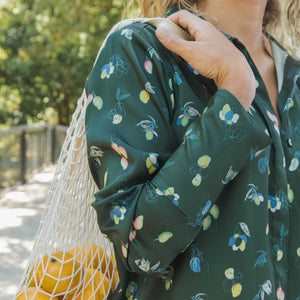 Camisa Satinada Mango Verde